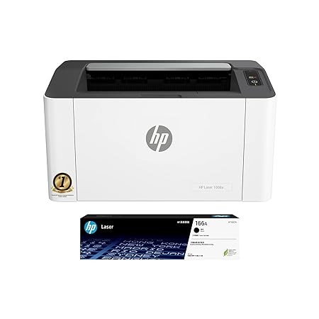 HP Laser 1008a Printer, Single Function, Print, Hi-Speed USB 2.0, Up to 21 ppm, 150-sheet Input Tray, 100-sheet Output Tray, 10,000-page Duty Cycle, 1-Year Warranty, Black and White, 714Z8A