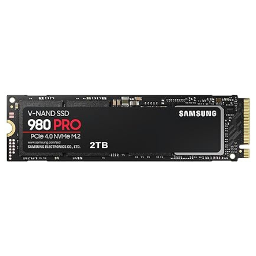 Samsung 980 PRO 2TB Up to 7,000 MB/s PCIe 4.0 NVMe M.2 (2280) Internal Solid State Drive (SSD) (MZ-V8P2T0)